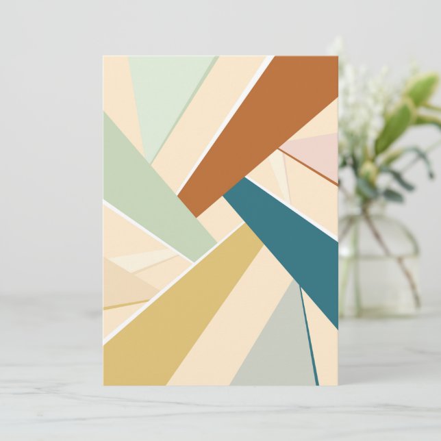 Abstrakt geometrisk form tack kort (Stående Fram)