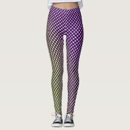 Abstrakt Geometrisk Gradient Rutigt Mönster 1278 Leggings