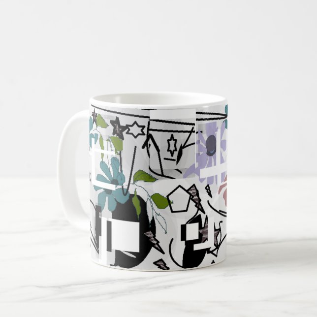 Abstrakt Geometrisk Graffiti-mugg Kaffemugg (Framsida vänster)