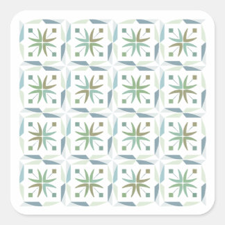 Abstrakt geometrisk kakel Mönsterdesign dekal Fyrkantigt Klistermärke