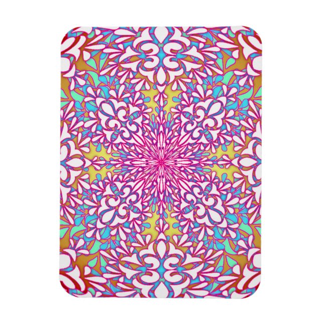 Abstrakt geometrisk kalejdoskopdesign magnet (Vertikal)