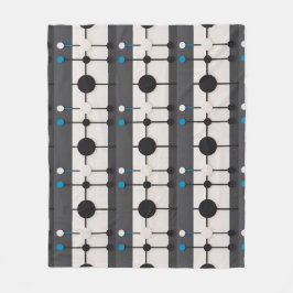 Abstrakt geometrisk komposition med cirklar fleecefilt