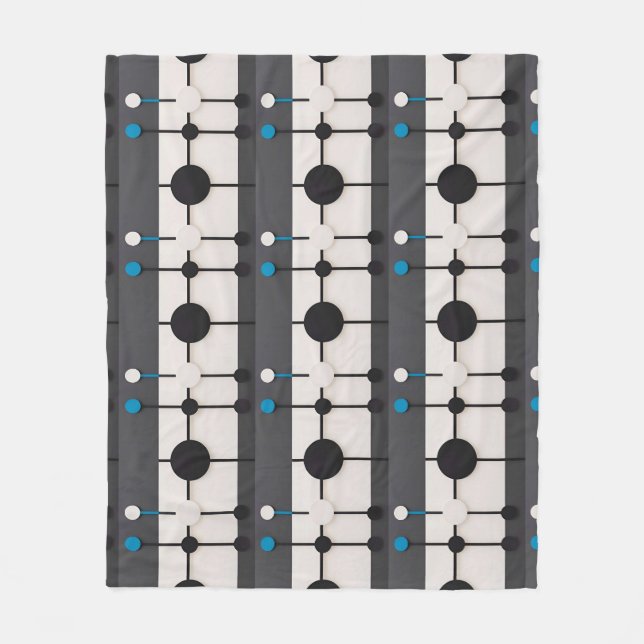 Abstrakt geometrisk komposition med cirklar fleecefilt (Framsidan)