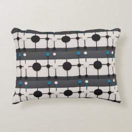 Abstrakt geometrisk komposition med cirklar prydnadskudde