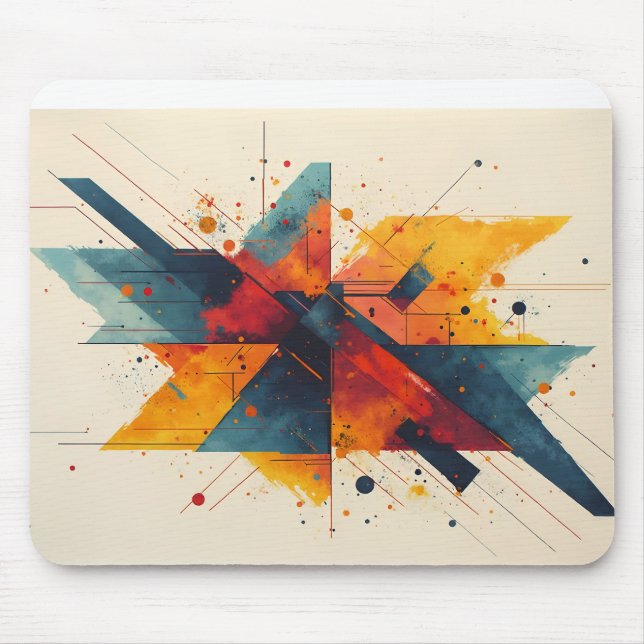 Abstrakt geometrisk komposition musmatta (Framsidan)