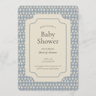 Abstrakt + Geometrisk Könsneutral Blå Beige Inbjudningar