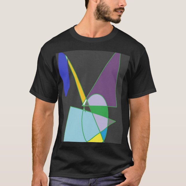 ABSTRAKT GEOMETRISK KONST T SHIRT (Framsida)