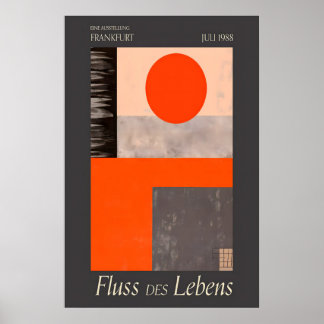 Abstrakt geometrisk konsttryck Frankfurt utställni Poster