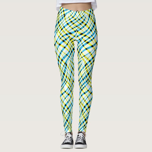 Abstrakt, geometrisk leggings (Framsida)