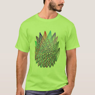 Abstrakt geometrisk linjekonst T-shirt