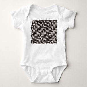Abstrakt Geometrisk lucka: Svartvit Mönster T Shirt