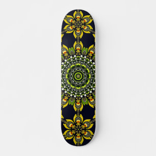 Abstrakt geometrisk mandala konstdesign mini skateboard bräda 18,5 cm