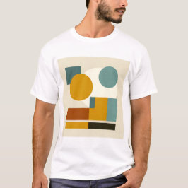 Abstrakt geometrisk mitten av seklet modern t shirt