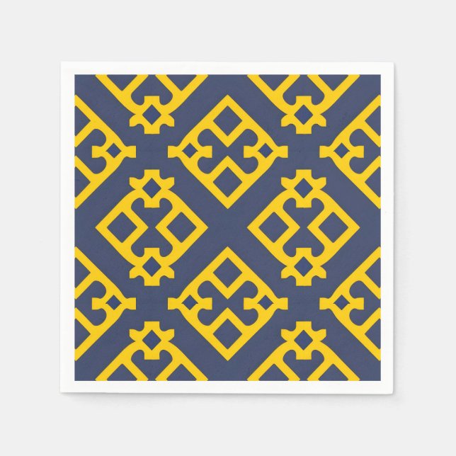 Abstrakt Geometrisk Modern Borddesign Pappersservett (Framsidan)