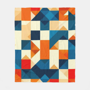 🌈 Abstrakt Geometrisk Modern Dekor 🌈 Fleecefilt