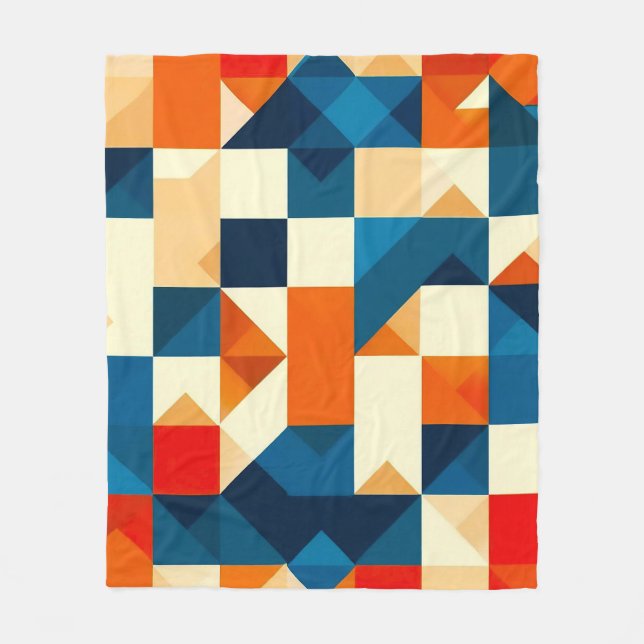 🌈 Abstrakt Geometrisk Modern Dekor 🌈 Fleecefilt (Framsidan)