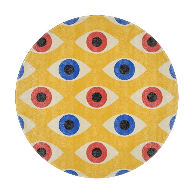 Abstrakt geometrisk modern djävulsöga-mönster  (Framsidan)