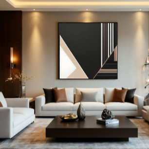 Abstrakt Geometrisk Modern Minimalistisk Canvastryck