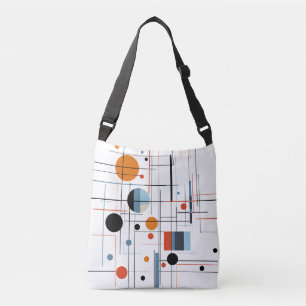 Abstrakt geometrisk modern minimalistiska linjer axelväska