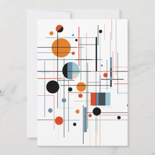 Abstrakt geometrisk modern minimalistiska linjer julkort