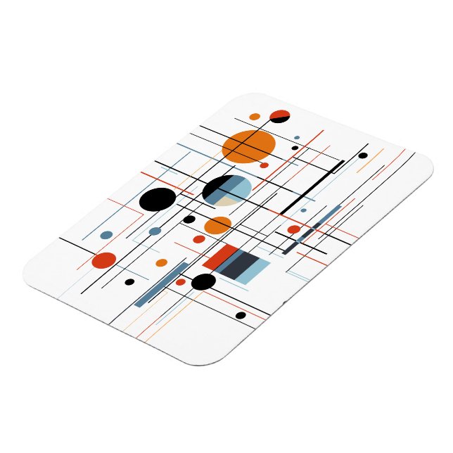 Abstrakt geometrisk modern minimalistiska linjer magnet (Vänstra Sidan)