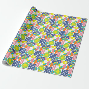 Abstrakt geometrisk, moderna vintageformer. presentpapper