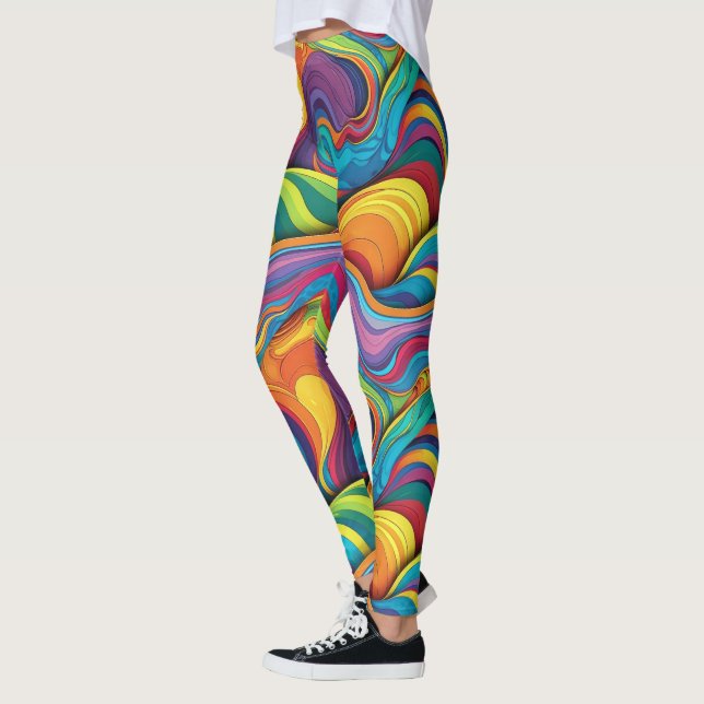 Abstrakt geometrisk mönster 34 - Leggings (Vänster)