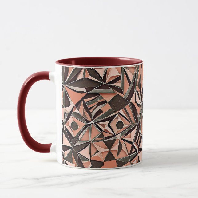Abstrakt geometrisk mönster 39 - Koffekopp Mugg (Vänster)
