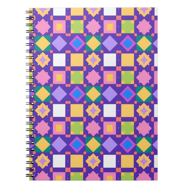 Abstrakt geometrisk mönster anteckningsbok (Framsidan)