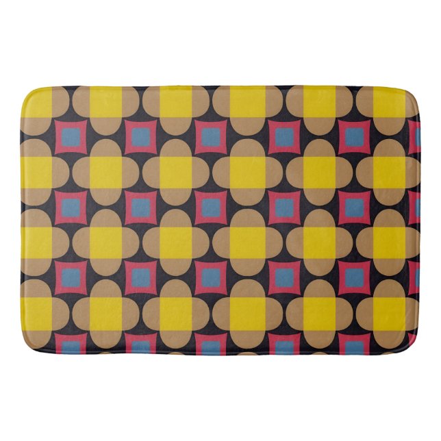 Abstrakt geometrisk mönster badrumsmatta (Framsidan)
