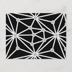 Abstrakt geometrisk mönster - grå och vit. meddelande vykort