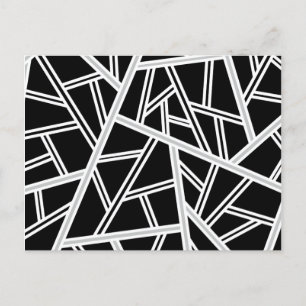 Abstrakt geometrisk mönster - grå, svart, vit. meddelande vykort