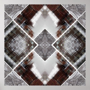 Abstrakt geometrisk mönster i vinter poster