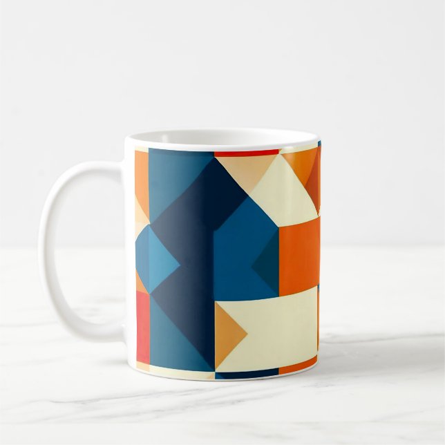 Abstrakt geometrisk mönster kaffemugg (Vänster)
