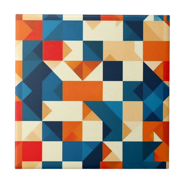 Abstrakt geometrisk mönster kakelplatta (Framsidan)