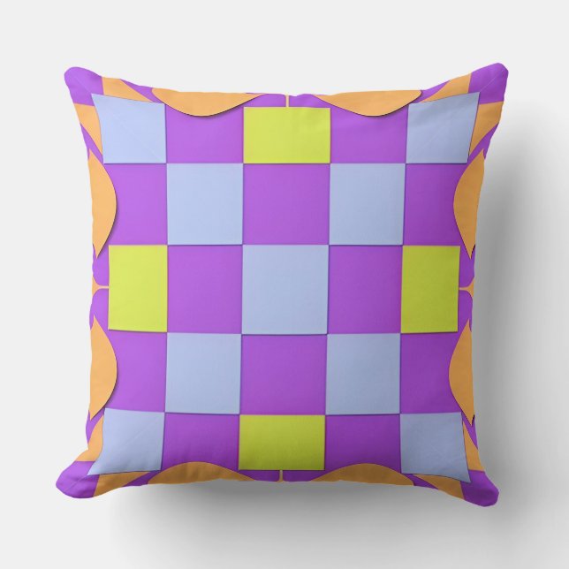 Abstrakt geometrisk mönster kudde (Framsida)