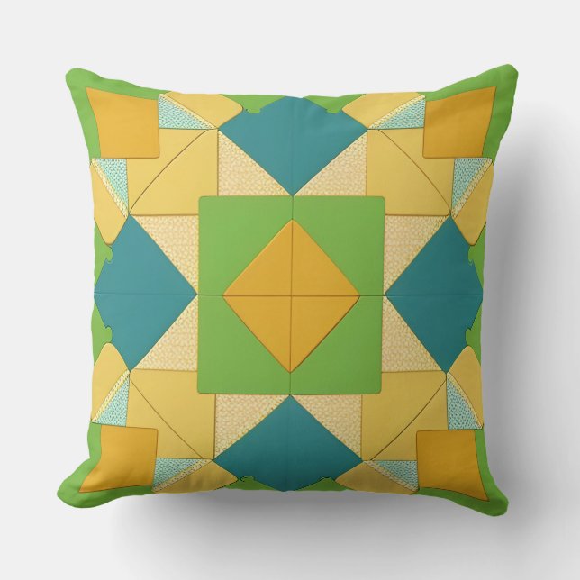 Abstrakt geometrisk mönster kudde (Framsida)