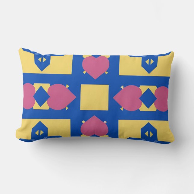 Abstrakt geometrisk mönster lumbarkudde (Framsida)