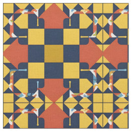 Abstrakt geometrisk mönster med pilar tyg