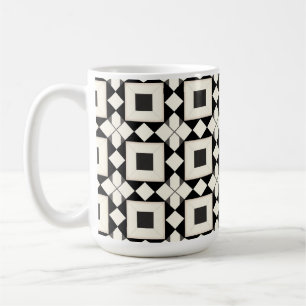 Abstrakt geometrisk mönster med retrotoner kaffemugg