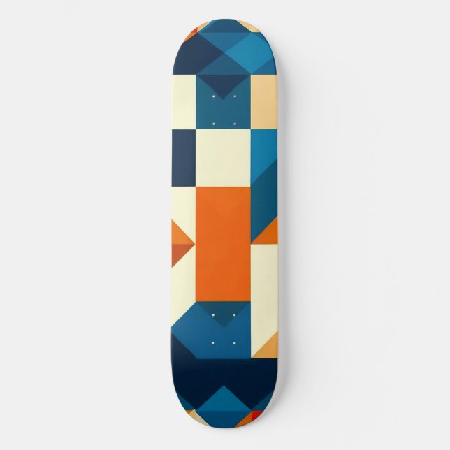 Abstrakt geometrisk mönster mini skateboard bräda 18,5 cm (Framsida)