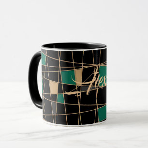 Abstrakt geometrisk mönster mugg