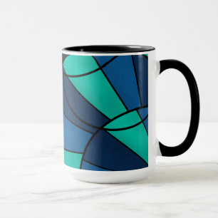Abstrakt geometrisk mönster mugg