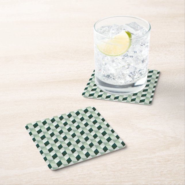 Abstrakt geometrisk mönster - Nr. 01 Underlägg Papper Kvadrat (Insitu)
