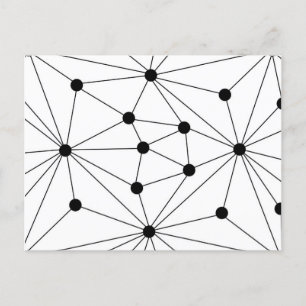 Abstrakt geometrisk mönster - svart och vitt. meddelande vykort