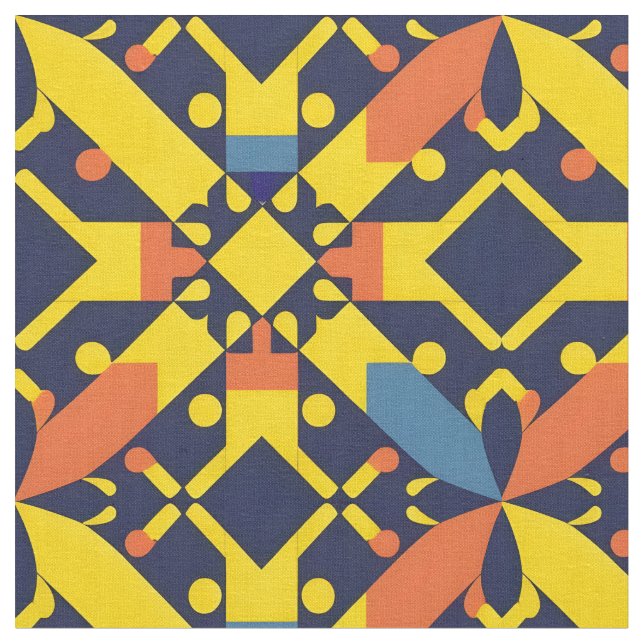 Abstrakt geometrisk mönster tyg (Närbild)