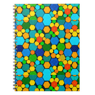 Abstrakt geometrisk mosaikmönster anteckningsbok