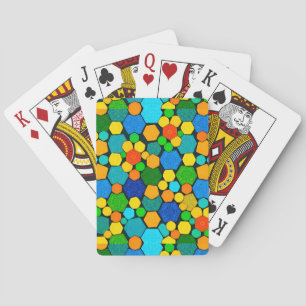 Abstrakt geometrisk mosaikmönster casinokort