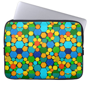 Abstrakt geometrisk mosaikmönster laptop fodral
