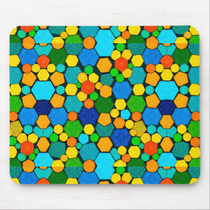 Abstrakt geometrisk mosaikmönster musmatta